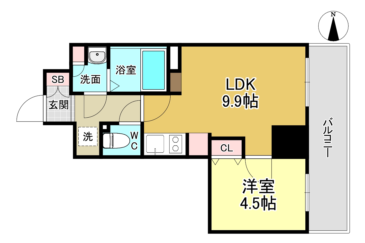 TOPAZ江坂の間取り