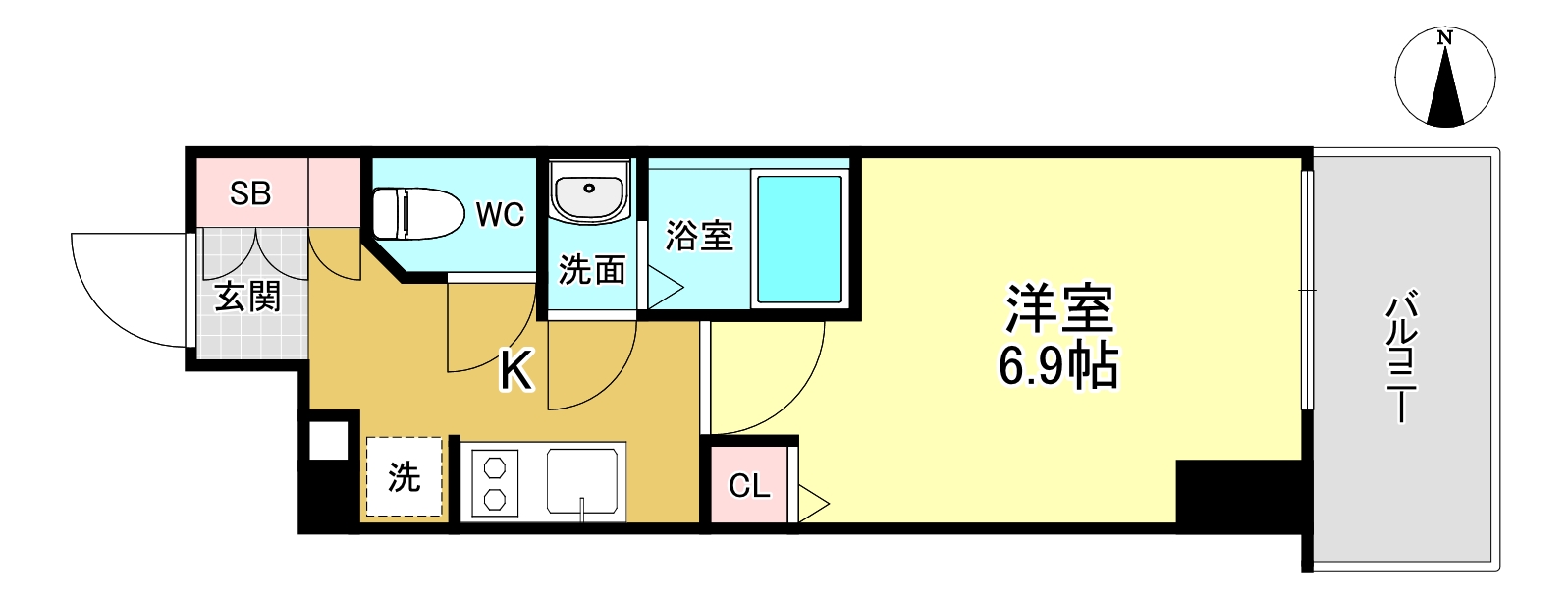 TOPAZ江坂の間取り