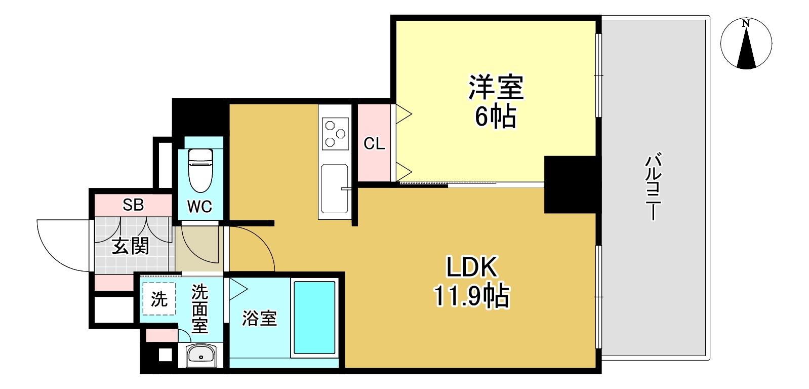 TOPAZ江坂の間取り