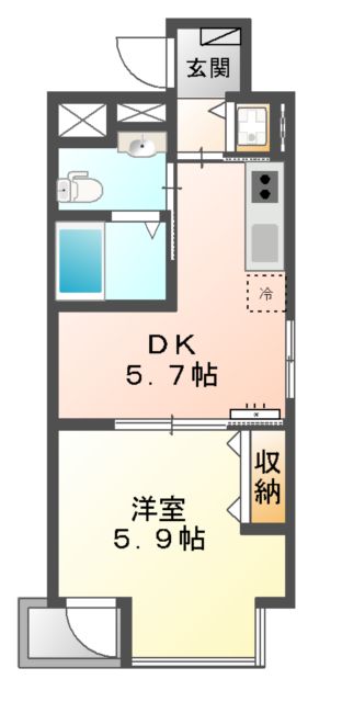 ｃozy豊中蛍池の間取り