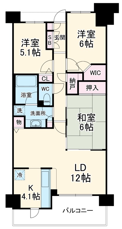 ネバーランド北小金サンフォートの間取り
