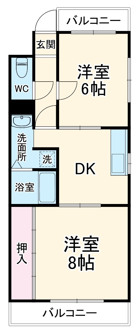 ファミーユおおぶの間取り
