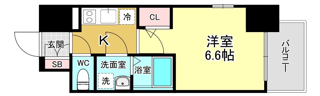 エスリード大阪ラ・リュールの間取り