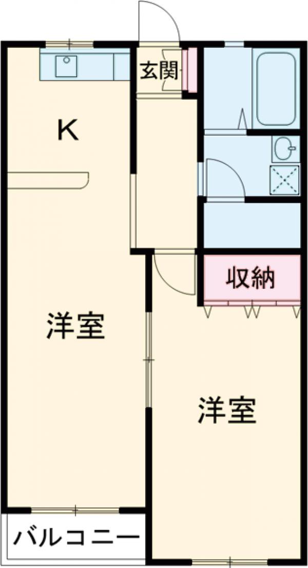 泉が丘地神コーポの間取り