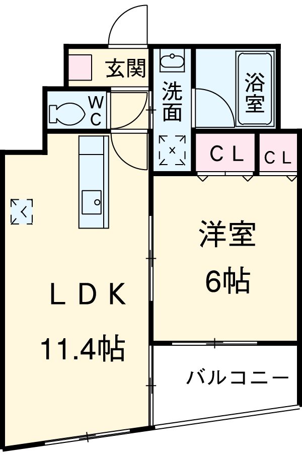 エリアMの間取り