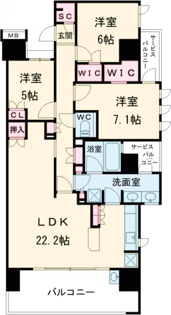 常盤台ガーデンソサエティの間取り