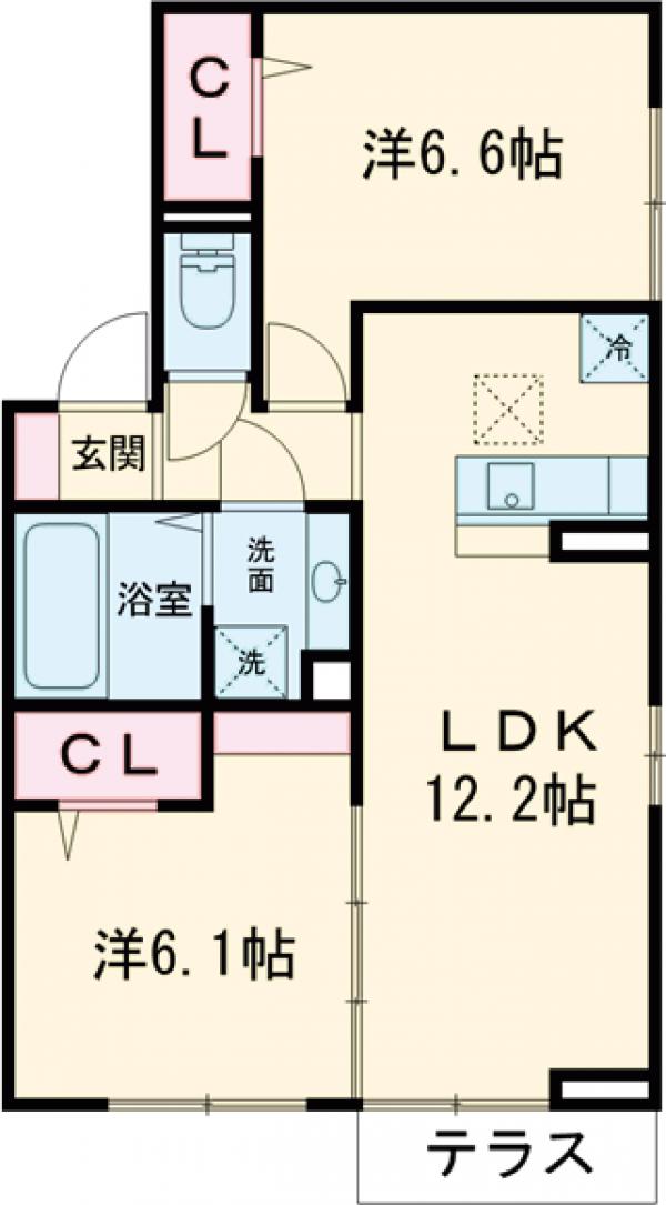 クレールコートA棟の間取り