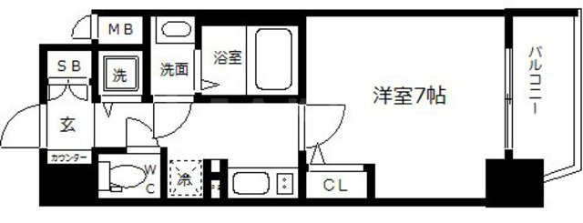 ララプレイス大阪城WESTENの間取り