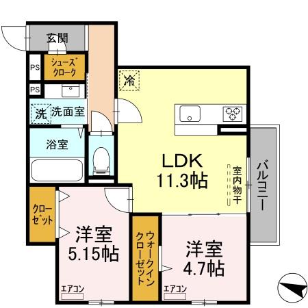 エムスクエアの間取り