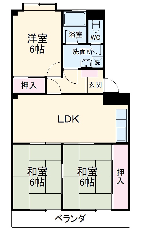 第2コーポ天道の間取り