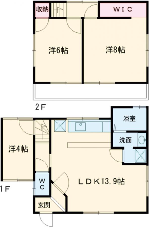 ハワイアンシアター古民家羽村の間取り