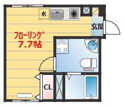 グリーンスタイリオ西尾久・302号室の間取り