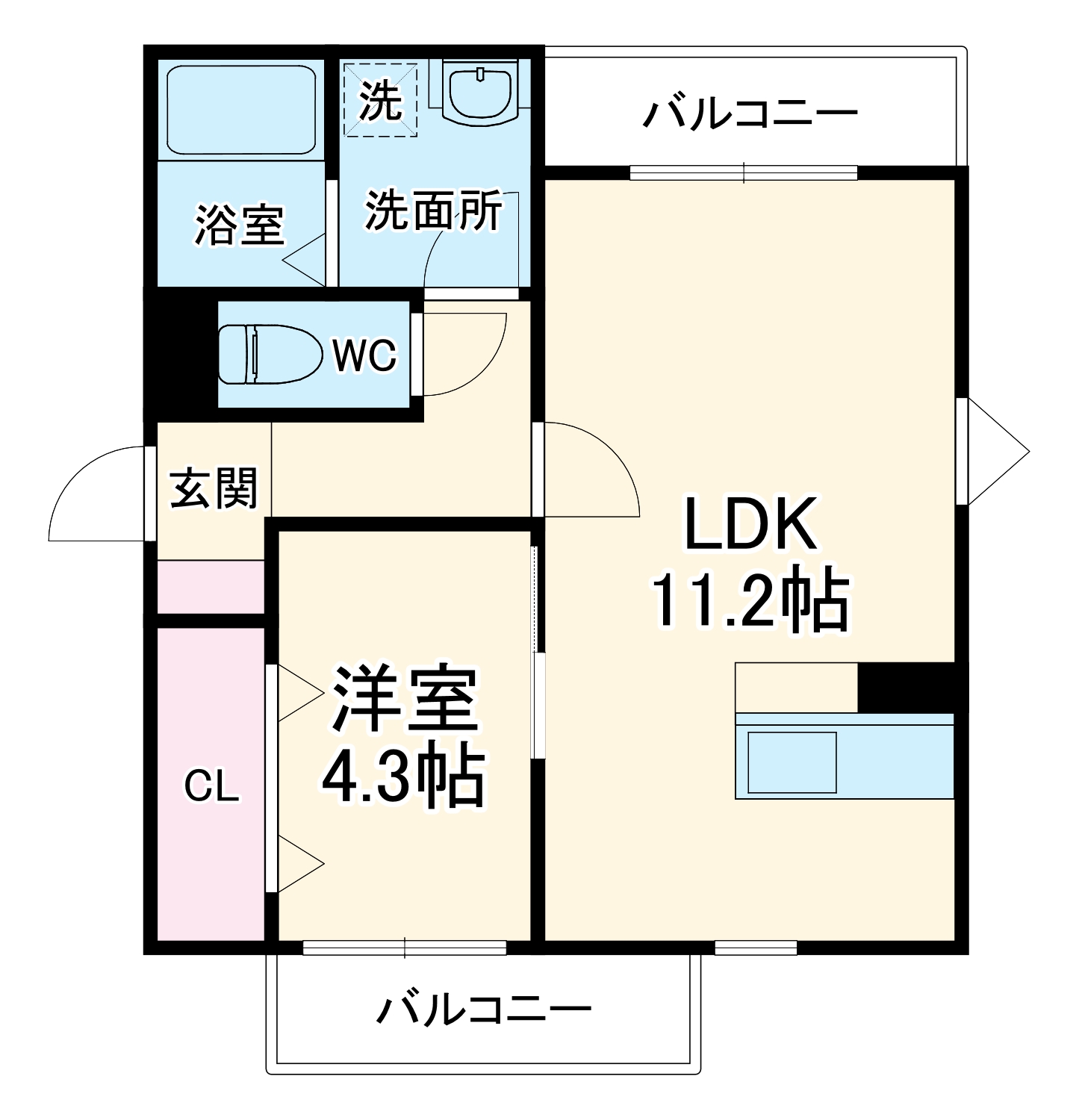 Anecis久後崎の間取り