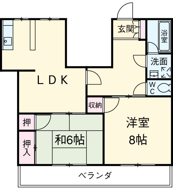 エレガンス西湘の間取り