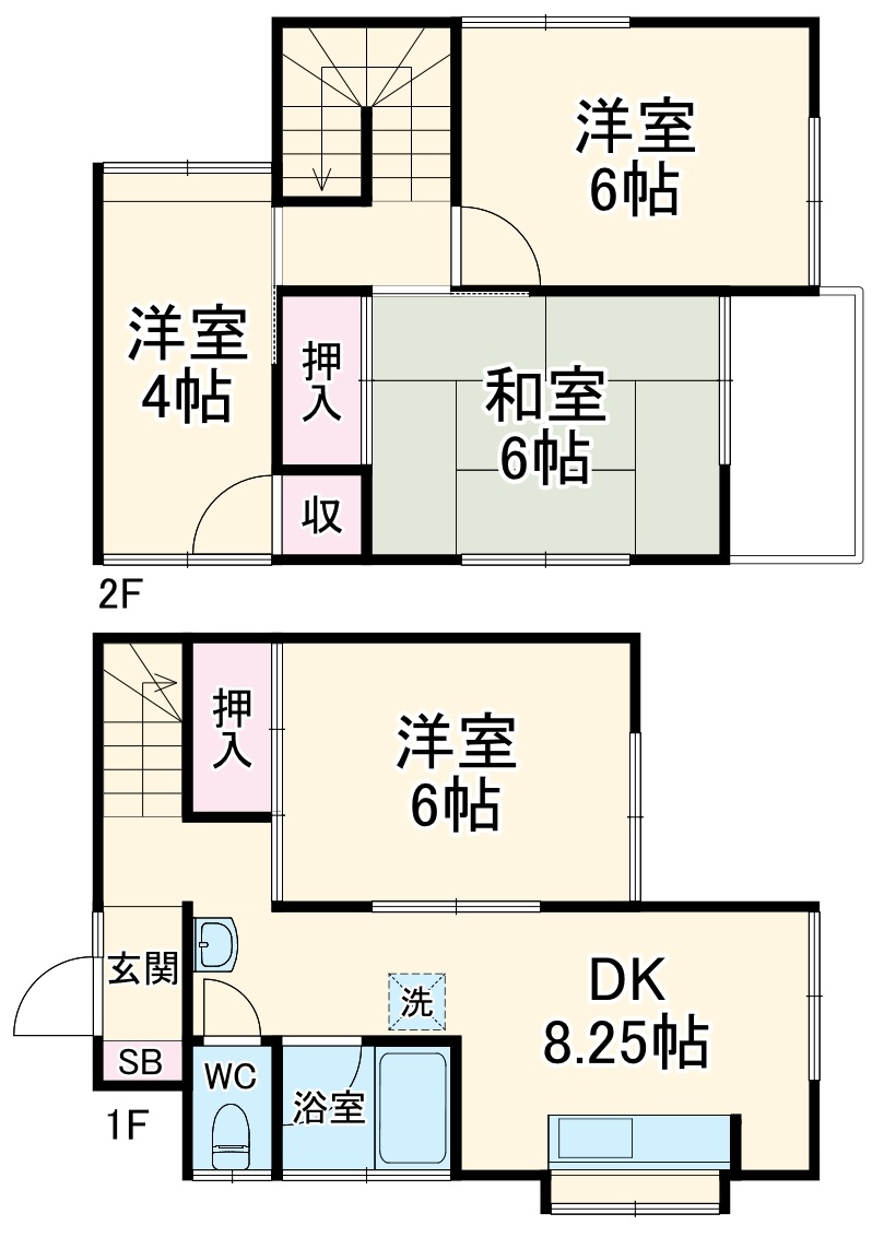 南野川貸家の間取り