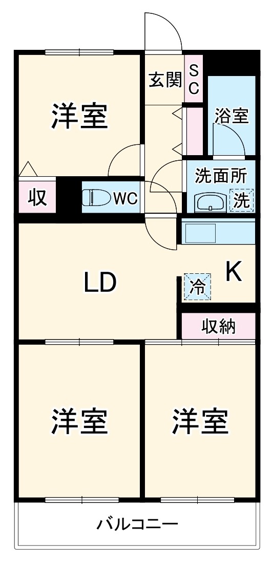 茅ヶ崎ダイカンプラザの間取り