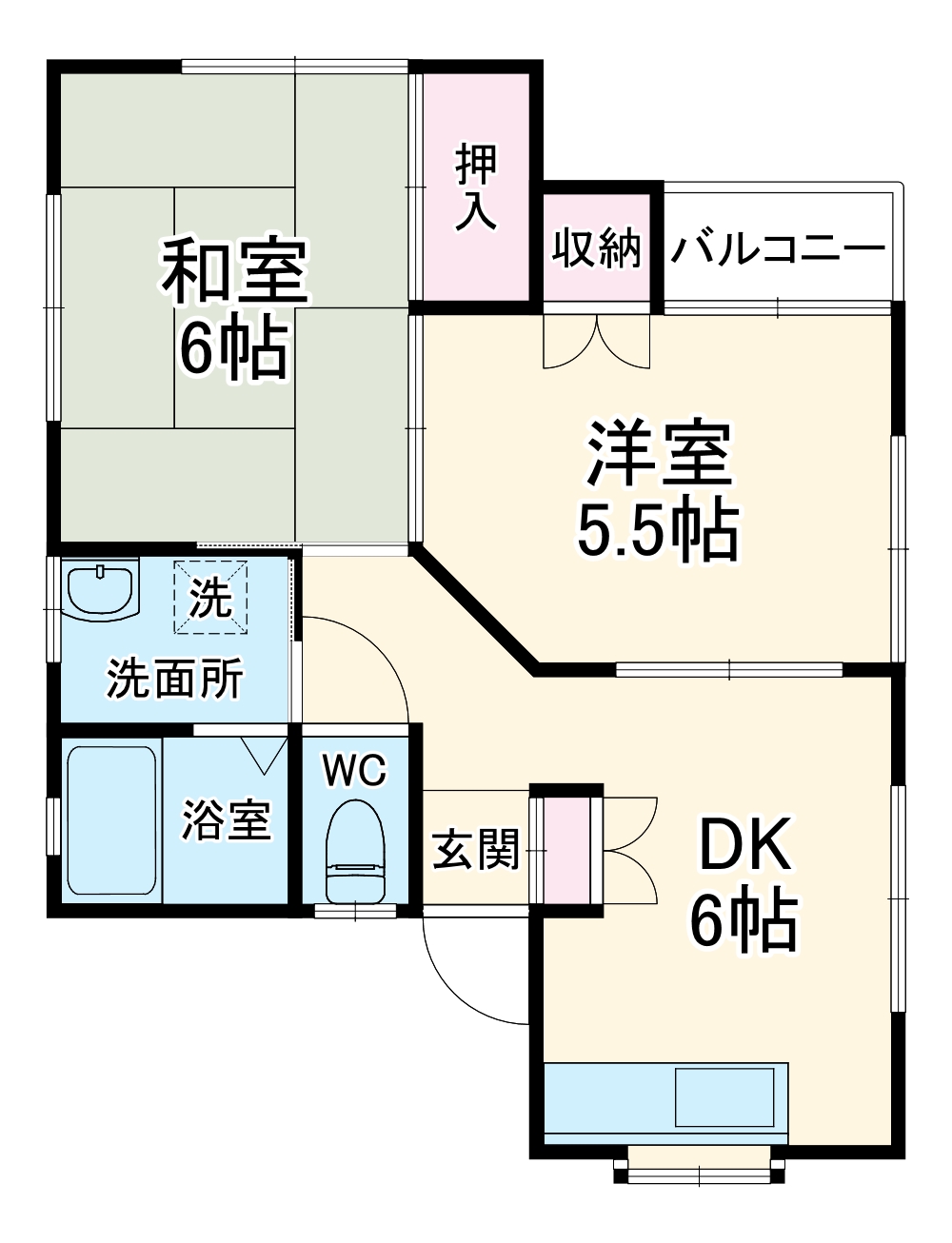 ハウスAの間取り
