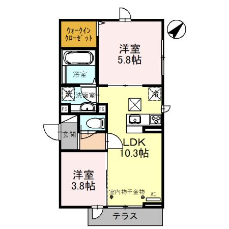 Ｅｃｌａｔ西大宮/Ｅｍｂｅｌｌｉｒ西大宮　Ｅｍｂｅｌｌｉｒ西の間取り