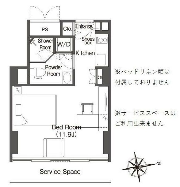 フロンティアレジデンスザタワー品川の間取り