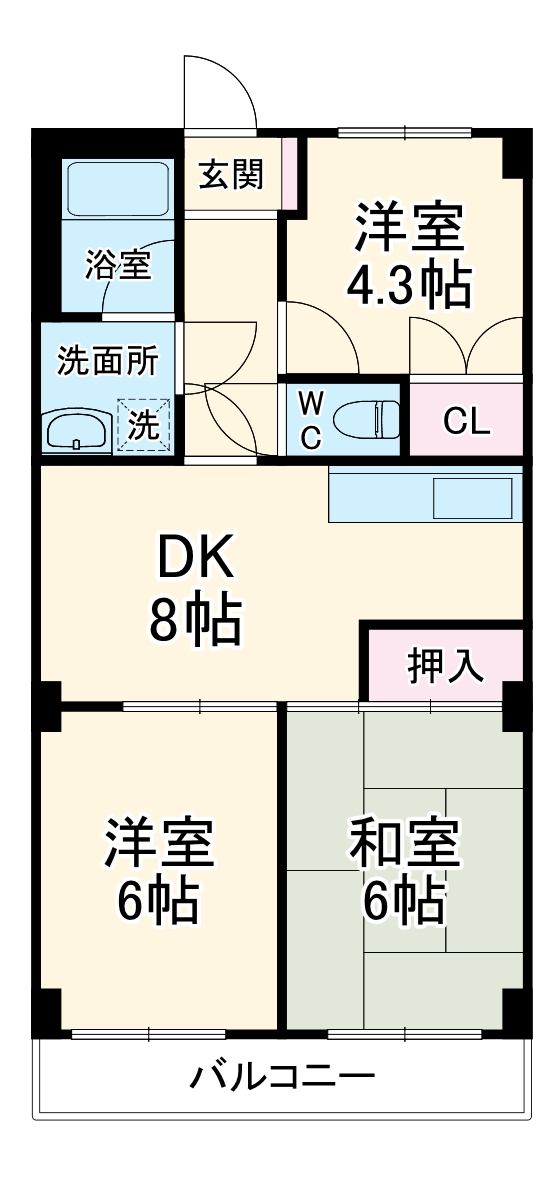 リバーサイドハイツの間取り