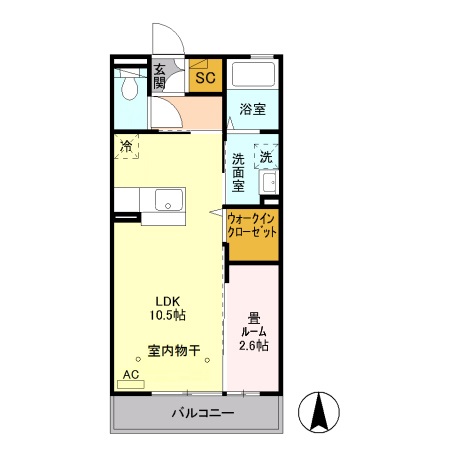 カリンビュー太田の間取り