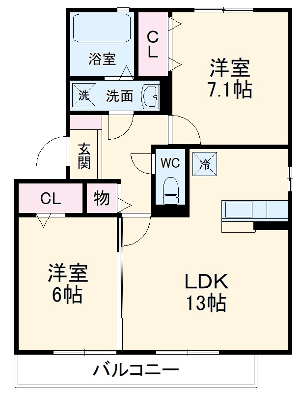 グランドシャトー長久手南の間取り