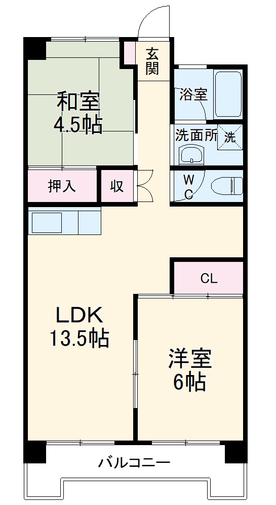 アールイーステージ蟹江の間取り
