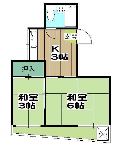 ハイツ桂南の間取り