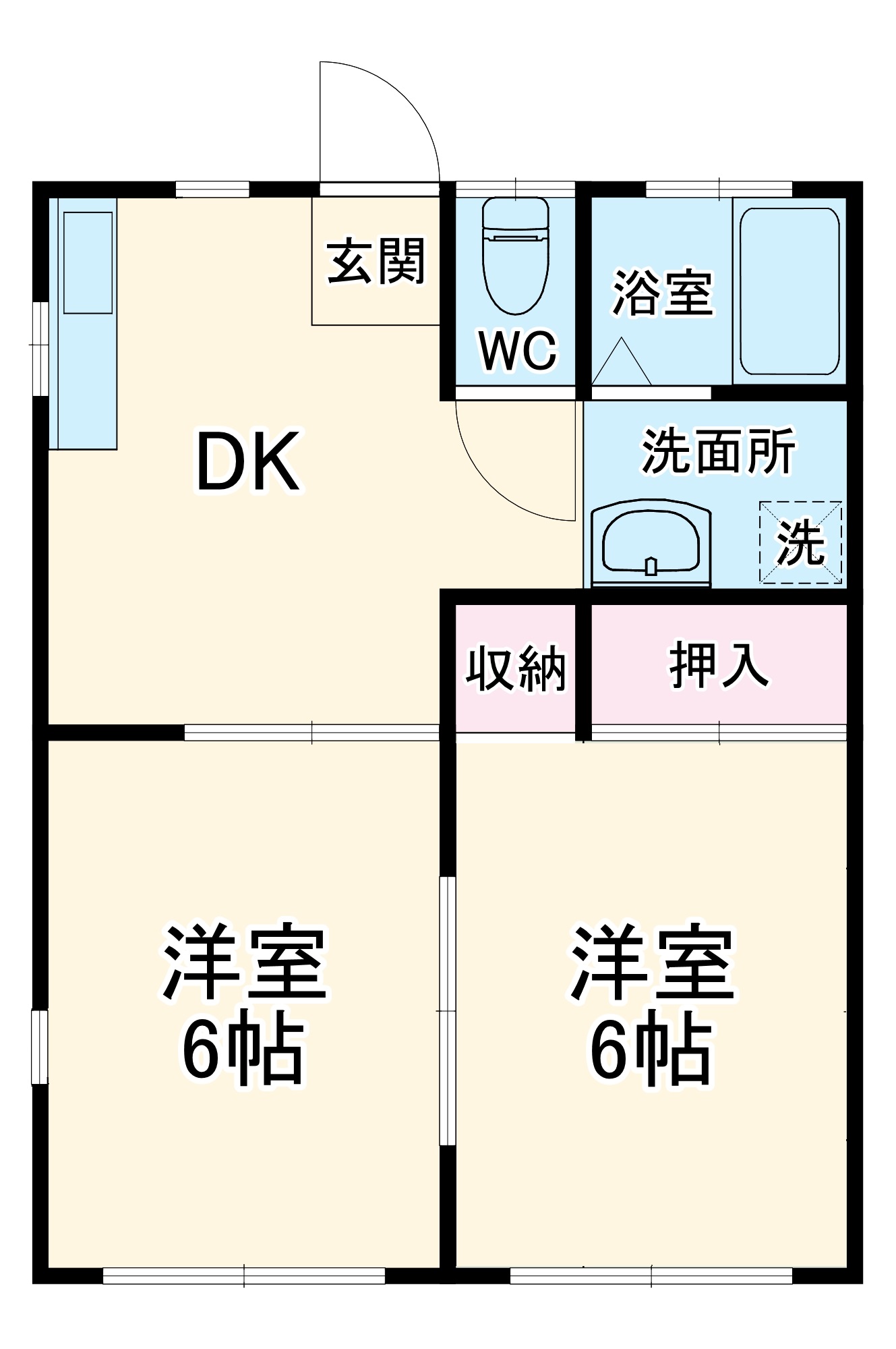 サンフィールド Ⅰ号館の間取り