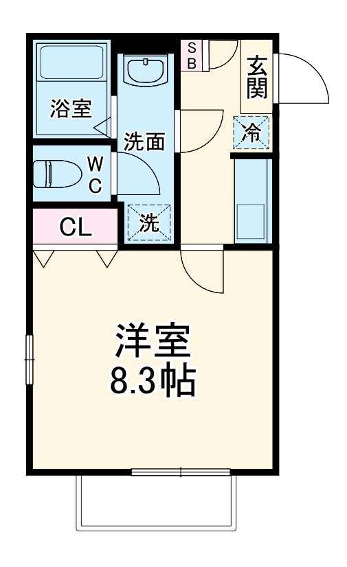 クレフラスト北小金Bの間取り