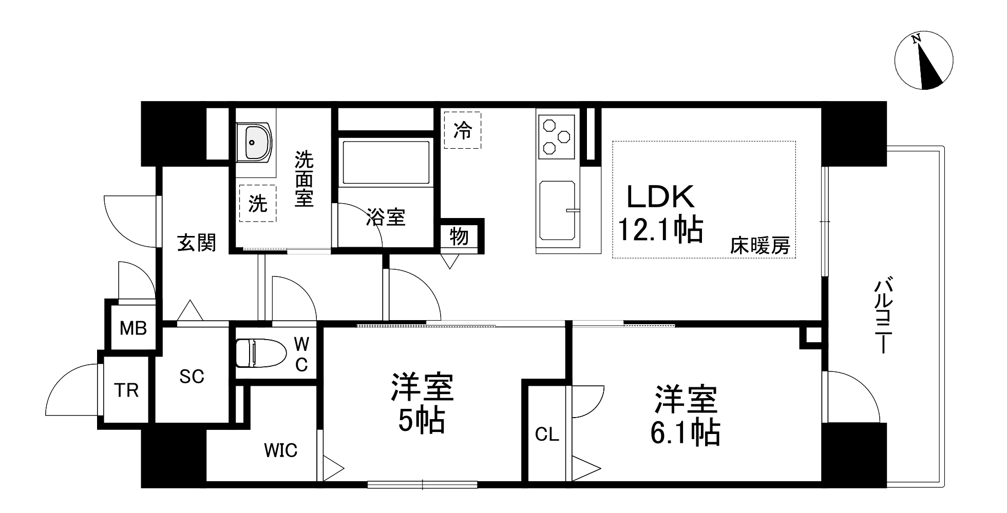 IBC Residence Westの間取り