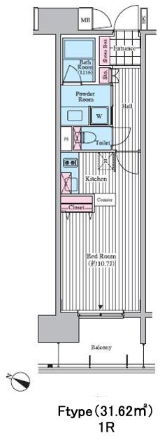 クロスレジデンス東十条の間取り