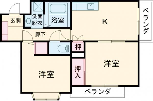 ムーンハイツマリコ2の間取り