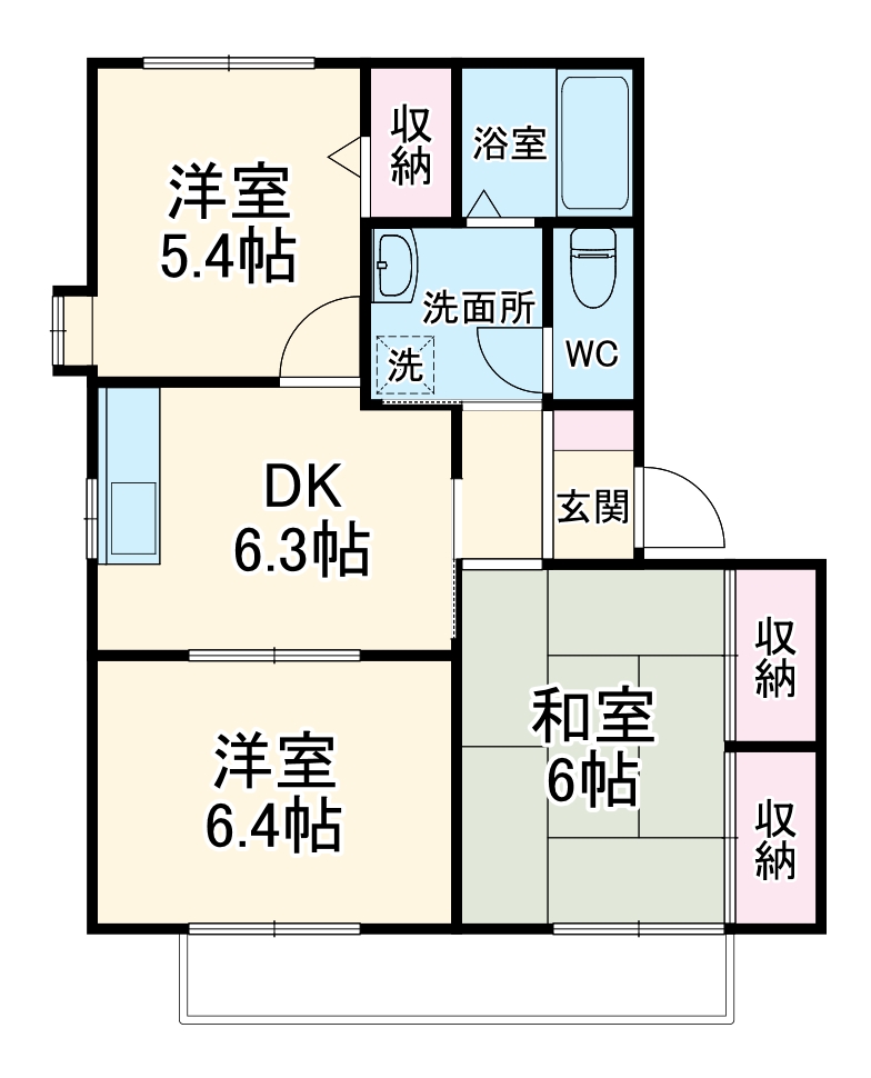 メープル関山 Ⅶの間取り