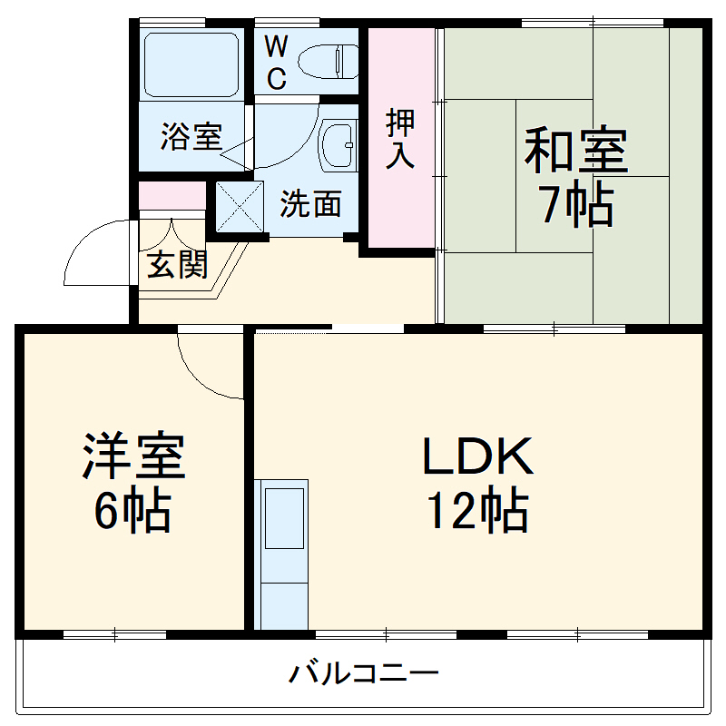 若宮ハイツの間取り