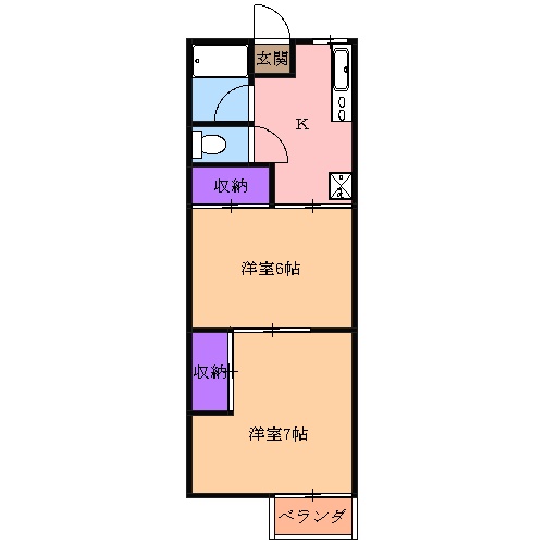 アタックスハイツ一里の間取り