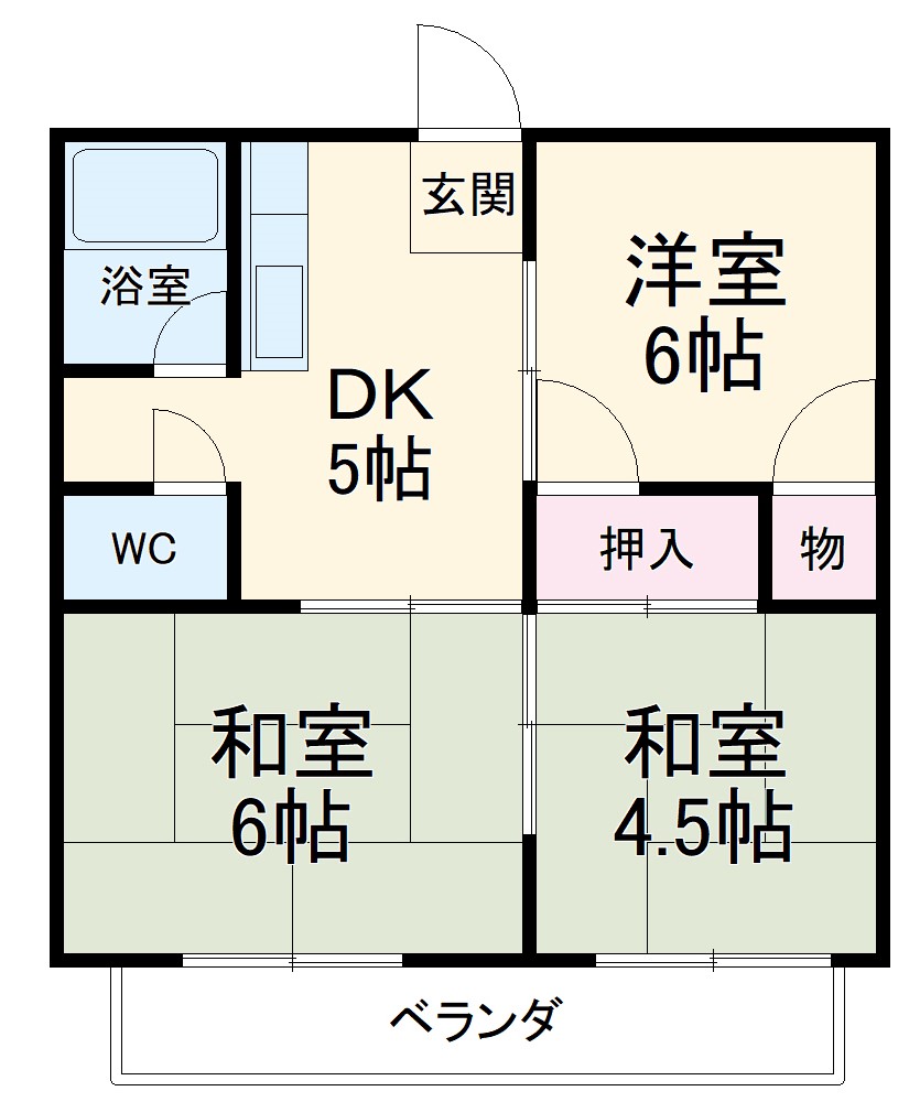 石川ハイツAの間取り