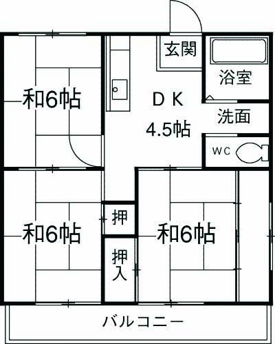 パディ足柄Bの間取り