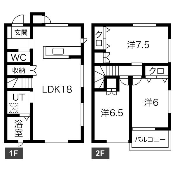 御幸本町メゾネットⅡの間取り