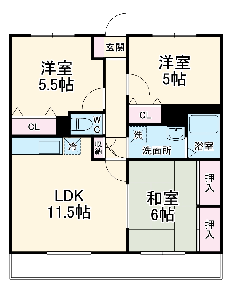 エンゼルハイム参番館の間取り