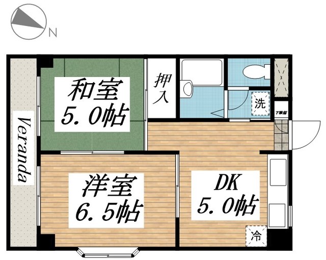 サンライズ三郷Ａ・301号室の間取り