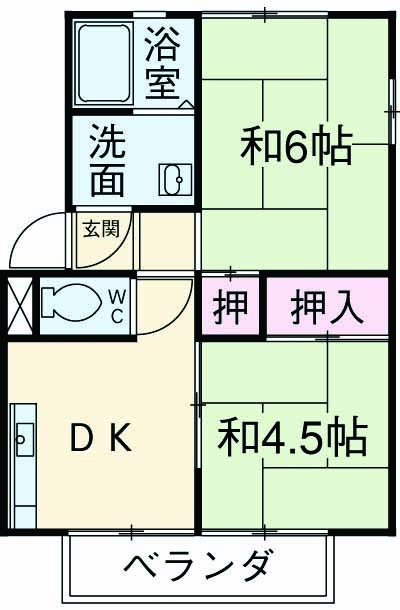 池嶋ハイツの間取り