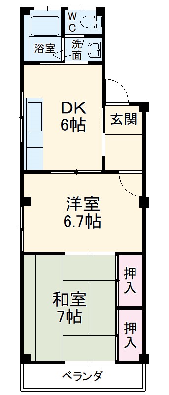 シャイン美園Cの間取り