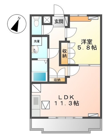 クレメント駒木Cの間取り