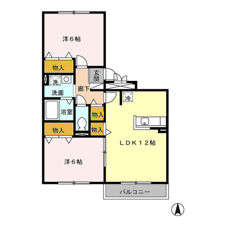 サンモール六実の間取り