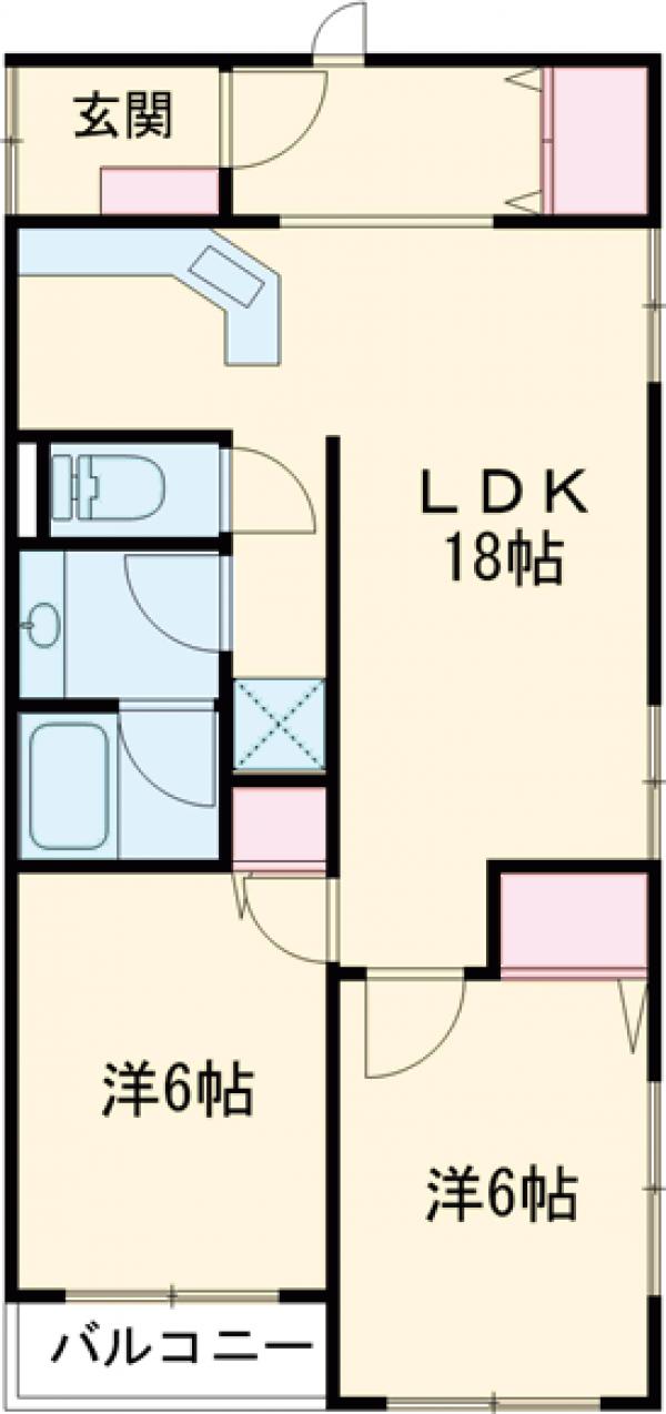 メルローズプレイス宇都宮の間取り