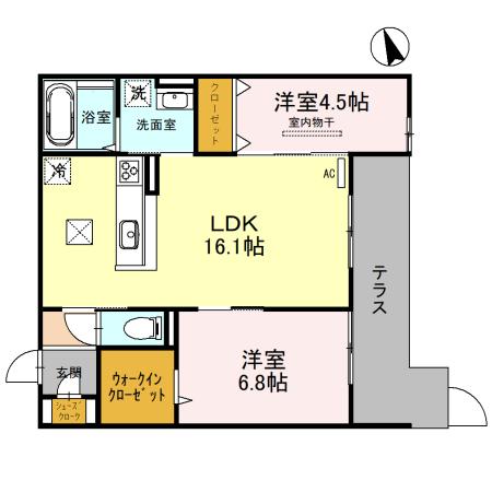 D-room上穂積の間取り