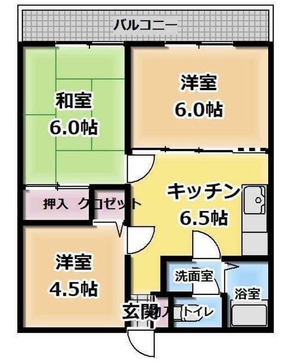 サンフラッツCの間取り