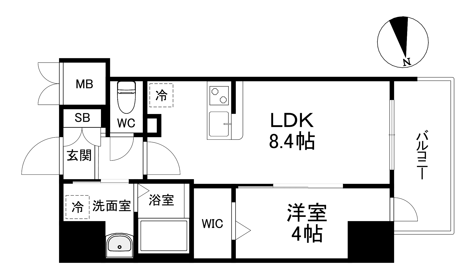 プレサンスOSAKA東中本エシデルの間取り