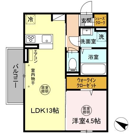 ウエスト・パーク Bの間取り